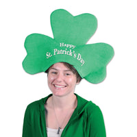 Plush St Patrick's Day Shamrock Hat - Bulk 6 Pack