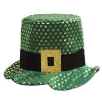St. Patrick's Day Plush Gold Shamrock Hat - Bulk 6 Pack