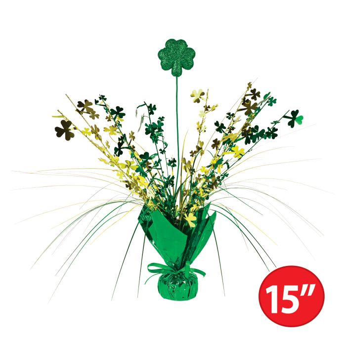 12 Pack Bulk Shamrock Gleam 'N Spray Centerpiece