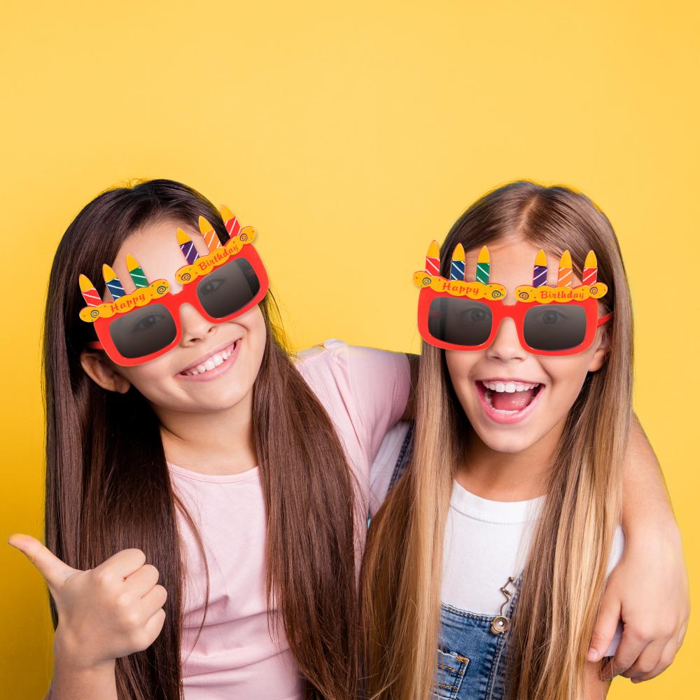 Birthday Cake Glasses Party Decoration