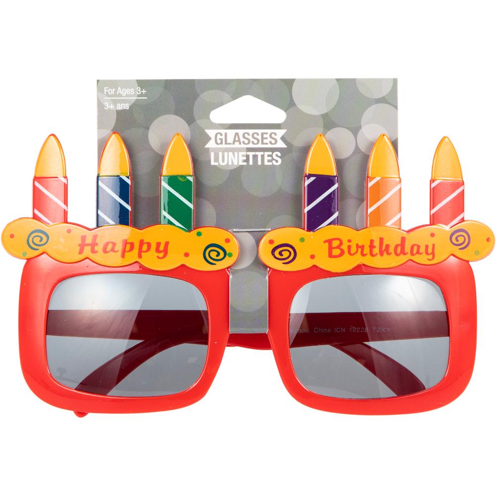 Birthday Cake Glasses Party Decoration