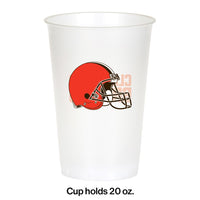 96/Case Bulk Cleveland Browns 20 oz Plastic Cups