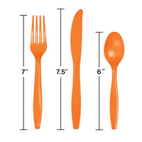 Sunkissed Orange Assorted Cutlery, 18 ct Party Decoration