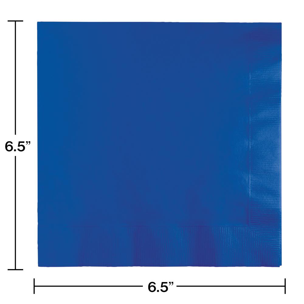 240 pc Bulk Cobalt Blue Value Friendly Luncheon Napkins