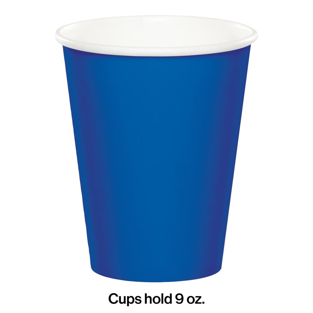 96ct Bulk Value Friendly Cobalt Blue 9 oz Hot & Cold Cups