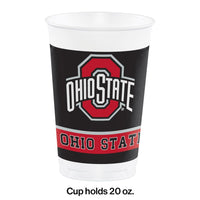 Ohio State University 20 Oz Plastic Cups, 8 ct