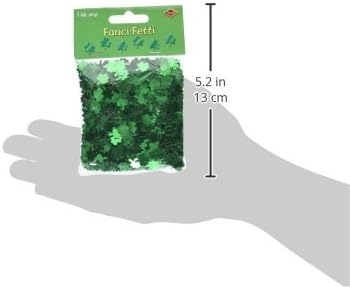 12 Pack Bulk St. Patrick's Day Confetti Shamrocks green (1 Oz per Pack)