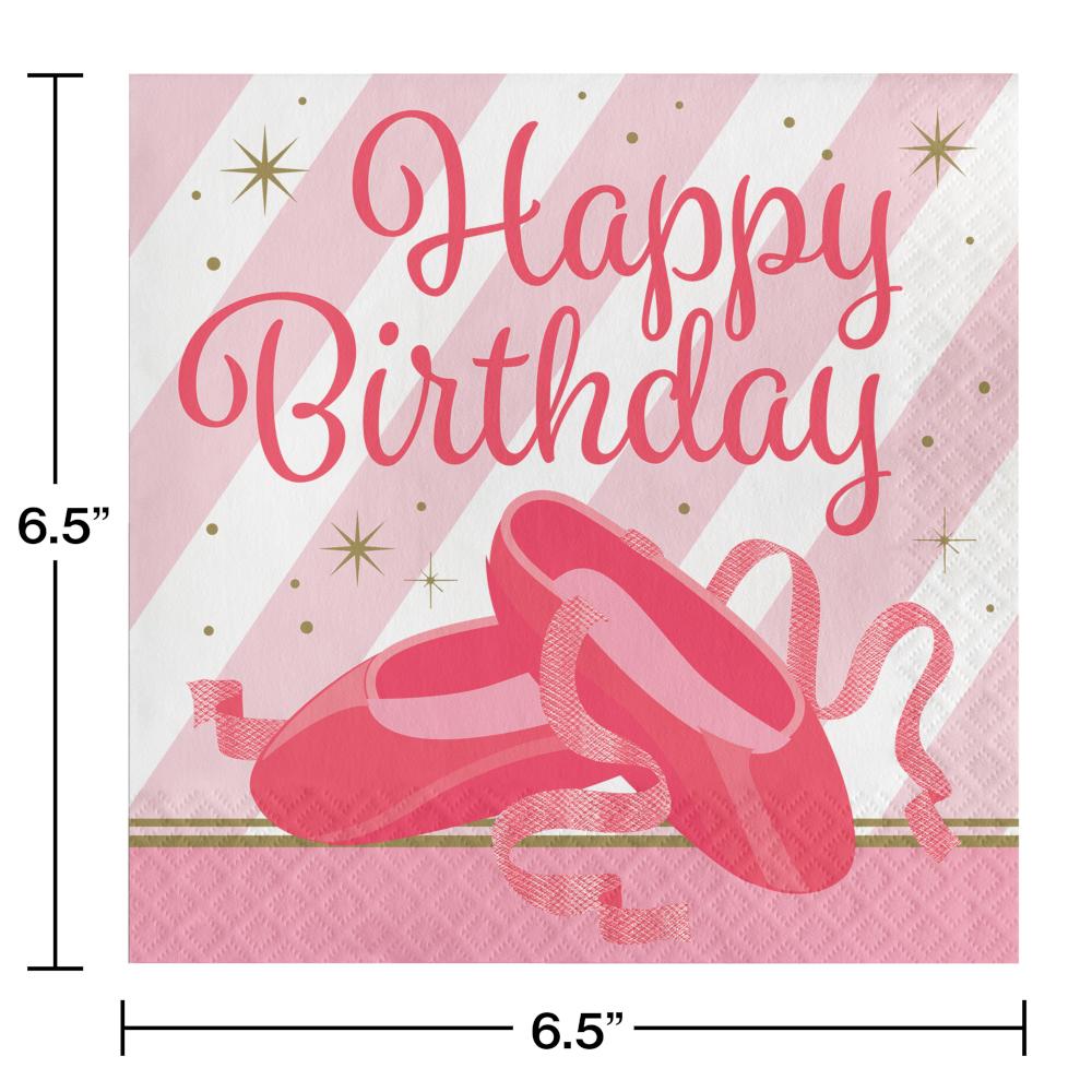 192ct Bulk Twinkle Toes Birthday Luncheon Napkins