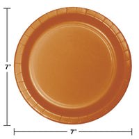 Pumpkin Spice Orange Dessert Plates, 24 ct Party Decoration
