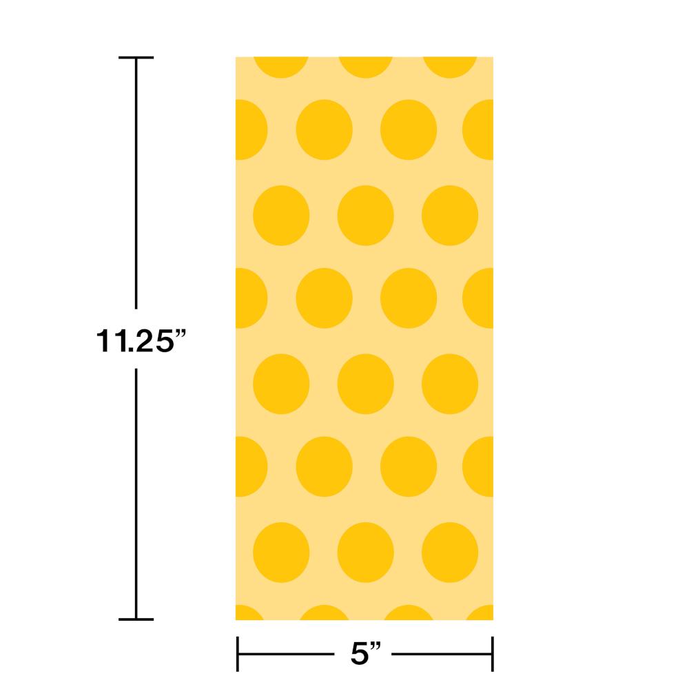 240ct Bulk School Bus Yellow Polka Dot Favor Bags