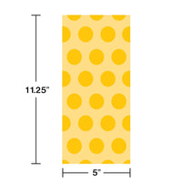 240ct Bulk School Bus Yellow Polka Dot Favor Bags