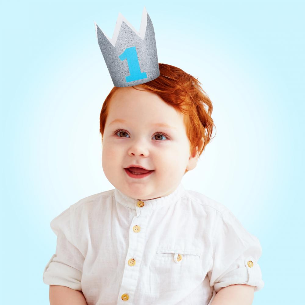 6ct Bulk 1st Birthday Boy Crowns