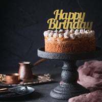 Gold Glitter Happy Birthday Cake Topper Party Decoration