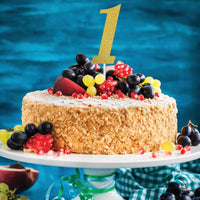 12ct Bulk Gold Number One Cake Toppers