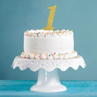 12ct Bulk Gold Number One Cake Toppers