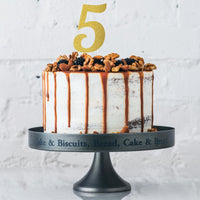 12ct Bulk Gold Glitter #5 Cake Toppers