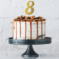 12ct Bulk Gold Glitter #8 Cake Toppers