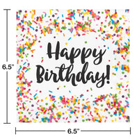 Confetti Sprinkles Birthday Napkins, 16 ct Party Decoration
