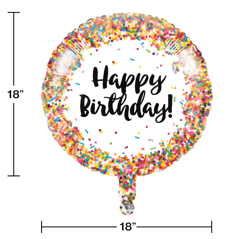 Sprinkles Metallic Balloon 18" Party Decoration