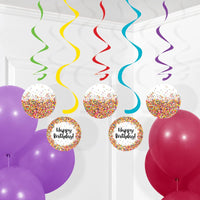 Confetti Sprinkles Dizzy Danglers, 5 ct Party Decoration