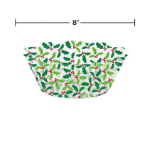 Christmas Decor Holly Plastic Bowl