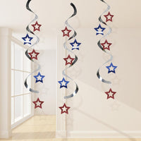 60ct Bulk Patriotic Stars Dizzy Danglers