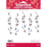 60ct Bulk Patriotic Stars Dizzy Danglers