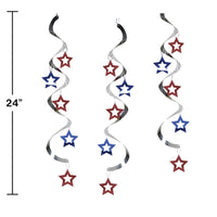 60ct Bulk Patriotic Stars Dizzy Danglers