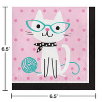 Cat Party Napkins, 16 ct Party Decoration