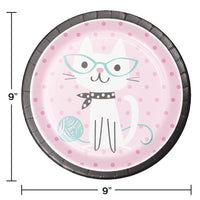Cat Party Paper Plates, 8 ct Party Decoration