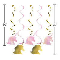 Sparkle Unicorn Dizzy Danglers, 5 ct Party Decoration