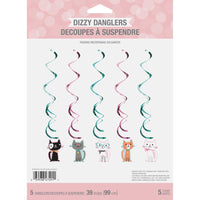 Cat Party Dizzy Danglers, 5 ct Party Decoration
