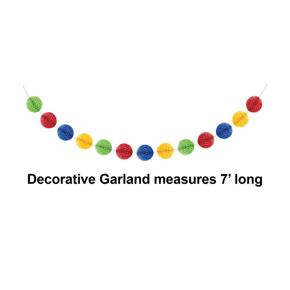 12ct Bulk Multicolor Honeycomb Garland