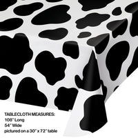 6ct Bulk Cow Print Plastic Table Covers