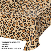 6ct Bulk Leopard Print Plastic Table Covers