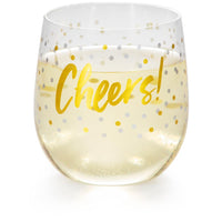 6ct Bulk Cheers 14 oz Plastic Stemless Wine Glasses by Elise