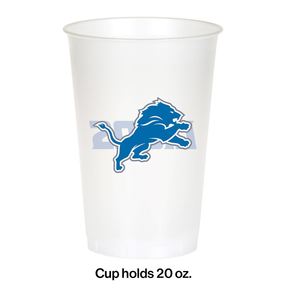 Detroit Lions Plastic Cup, 20 Oz (8/Pkg)