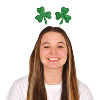 12 Pack Bulk Sequined Shamrock Boppers