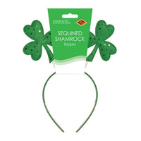 12 Pack Bulk Sequined Shamrock Boppers