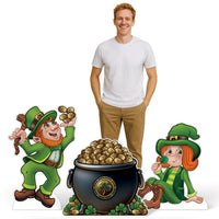 Leprechaun & Pot O' Gold Stand-Ups (3-Pack)
