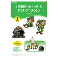Leprechaun & Pot O' Gold Stand-Ups (3-Pack)