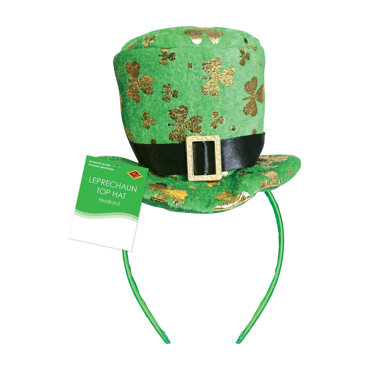 12 Pack Bulk Leprechaun Top Hat Headband St. Patrick's Day Fun