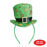 12 Pack Bulk Leprechaun Top Hat Headband St. Patrick's Day Fun