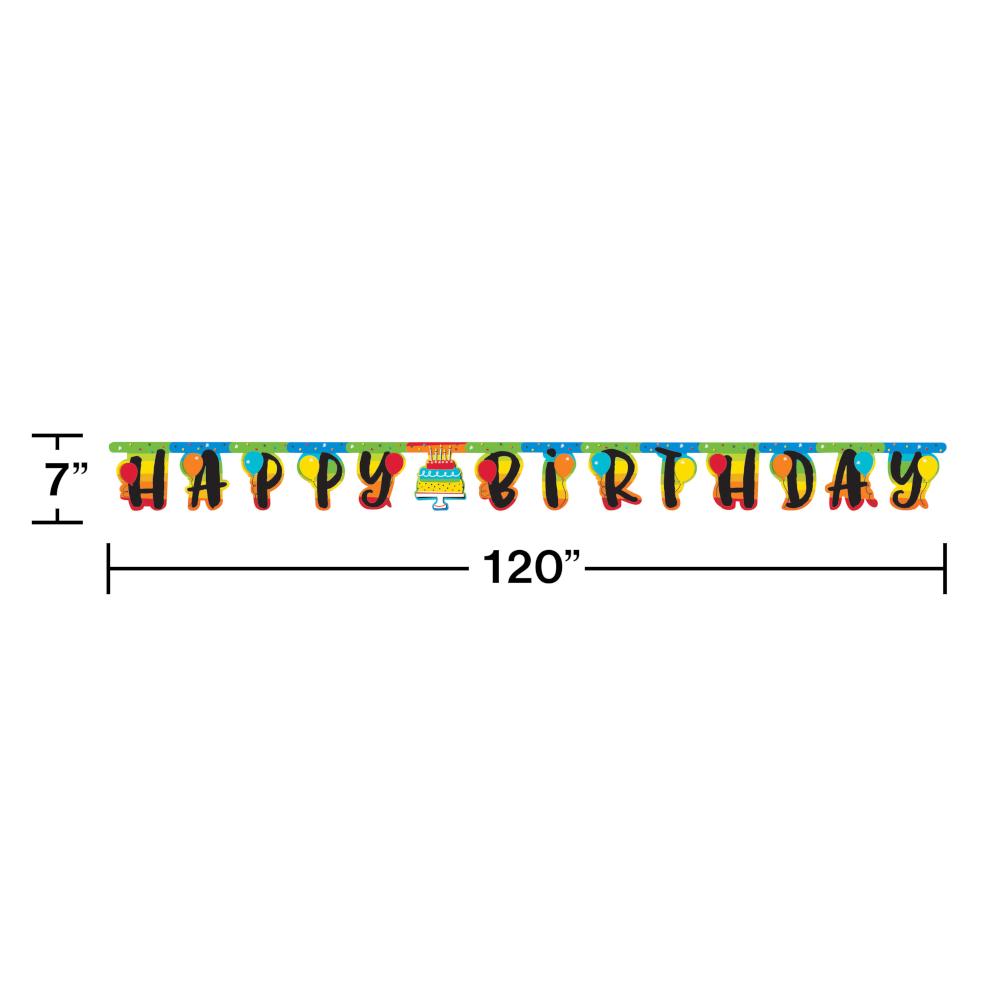 Hoppin' Birthday Cake Jointed Banner Lg Party Decoration