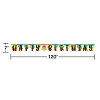 Hoppin' Birthday Cake Jointed Banner Lg Party Decoration