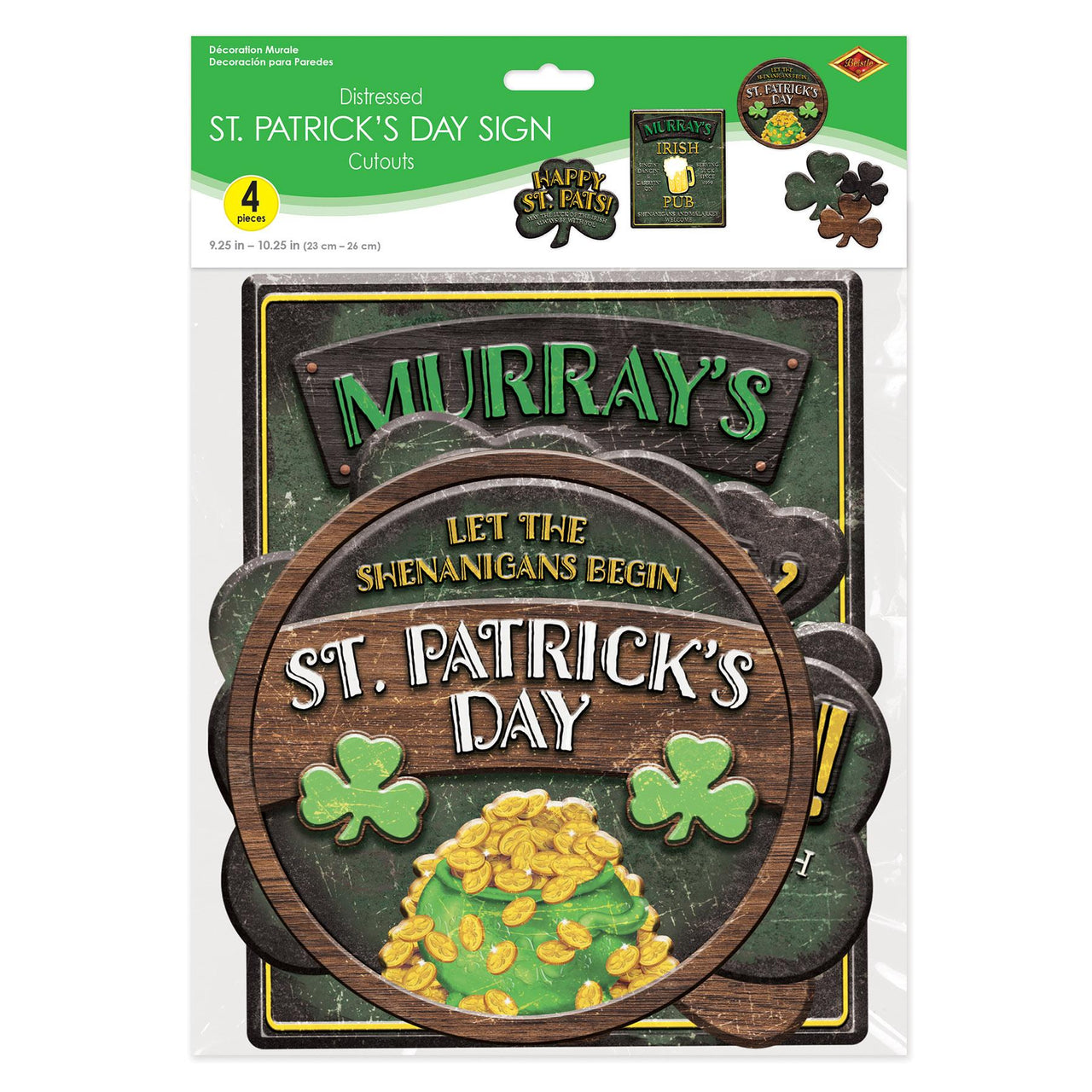 Beistle St Patrick's Day Sign Cutouts