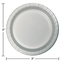 96ct Bulk Value Friendly Shimmering Silver Paper Dessert Plates