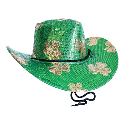 Sequined St. Patrick's Day Cowboy Hat - One Size Fits Most