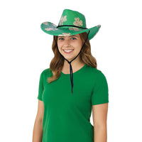 6 Pack Bulk Sequined St. Patrick's Day Cowboy Hat One Size Fits Most