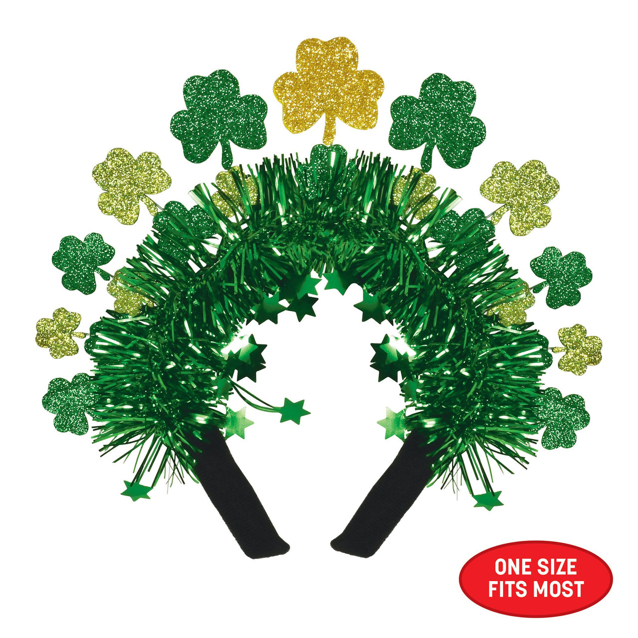 6 Pack Bulk Sparkle Shamrock Headband St. Patrick's Day - view 5